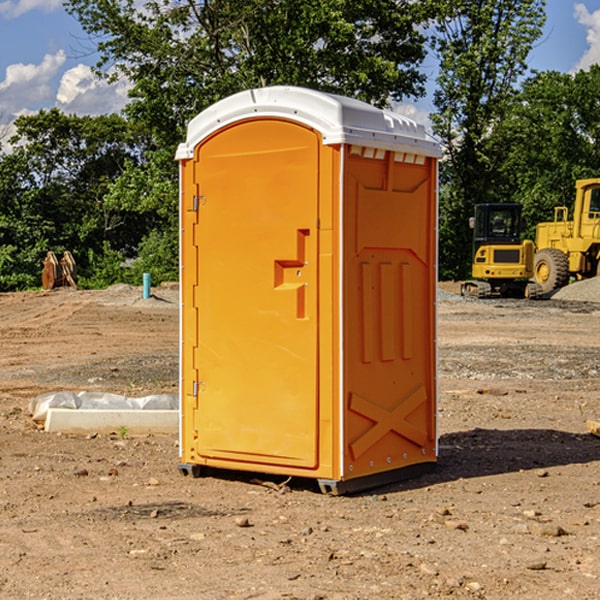 how often are the portable restrooms cleaned and serviced during a rental period in Wilson Ohio